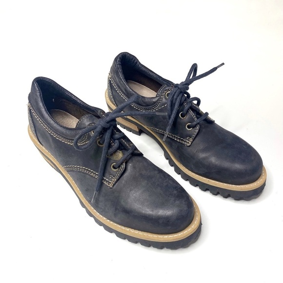 Vintage Guess by Georges Marciano Chunky Lace Up Leather Shoes Lug Sole 7 - Picture 3 of 7